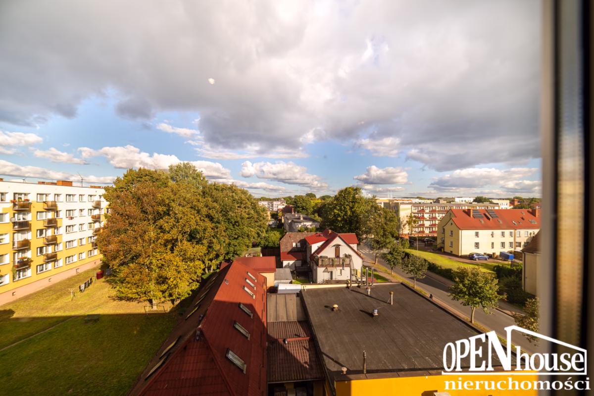 widok z balkonu – Białogard mieszkanie na sprzedaż