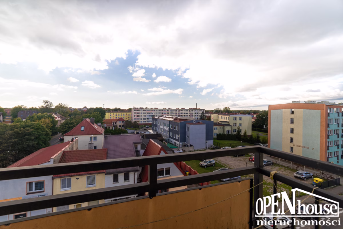 widok z balkonu – Białogard mieszkanie na sprzedaż