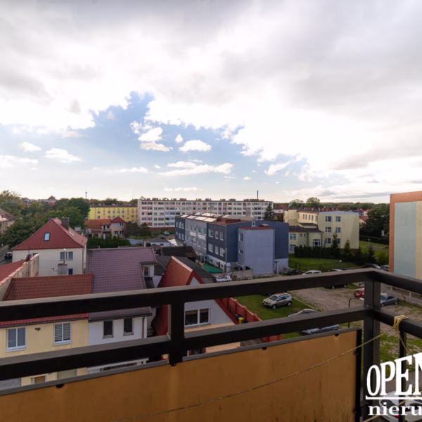 widok z balkonu – Białogard mieszkanie na sprzedaż