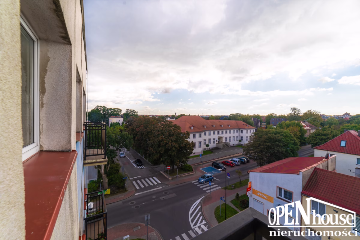 widok z balkonu – Białogard mieszkanie na sprzedaż