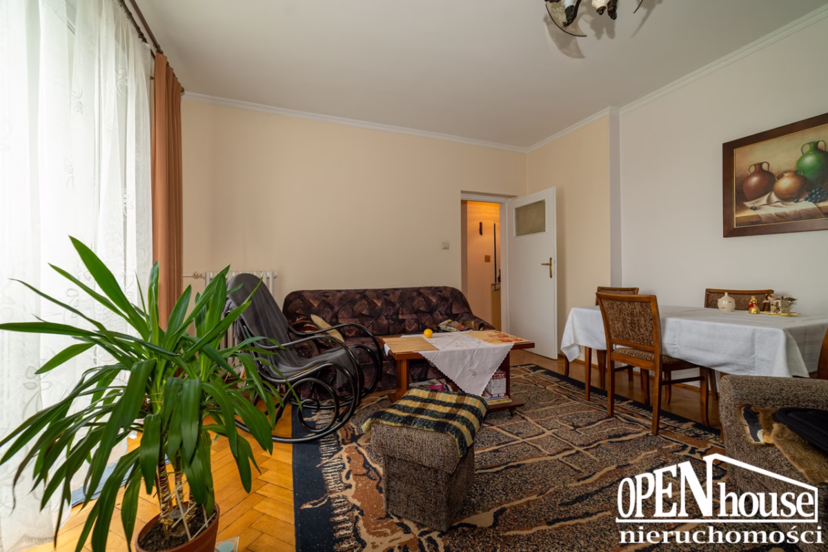 Salon z balkonem – 3-pokojowe mieszkanie na sprzedaż Białogard 1 Maja | Open House Białogard