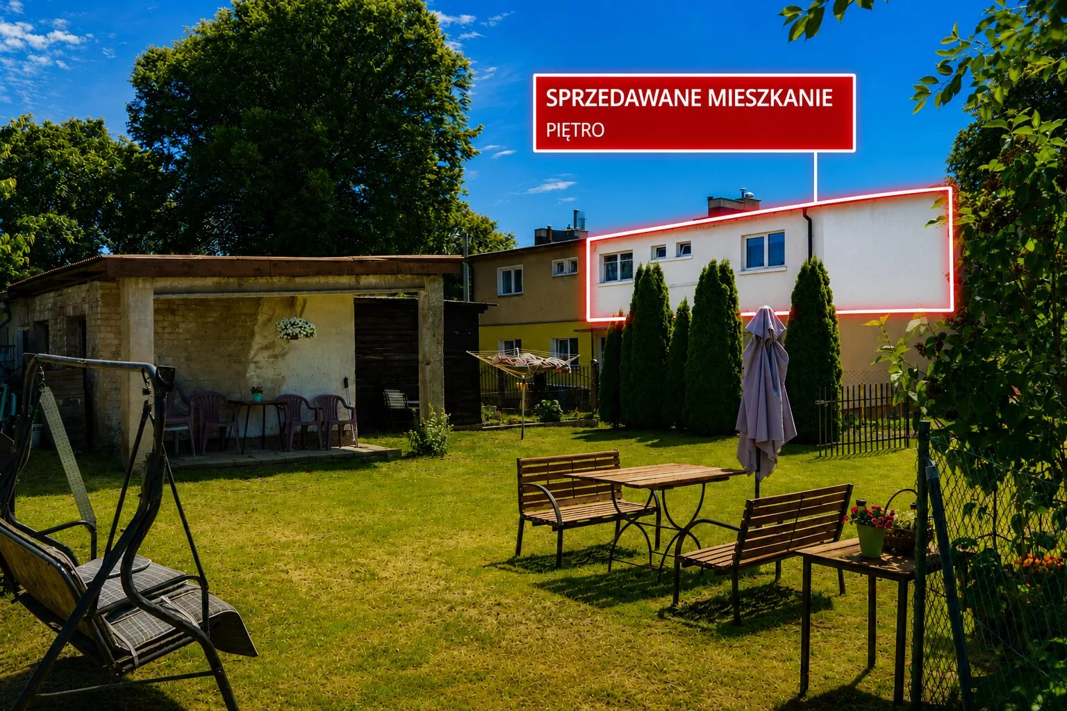 🏡 Mieszkanie blisko Kołobrzegu – bezczynszowe, 2 ogródki, ogrzewanie gazowe 27 Budynek czterorodzinny w Gąskowie – mieszkanie blisko Kołobrzegu